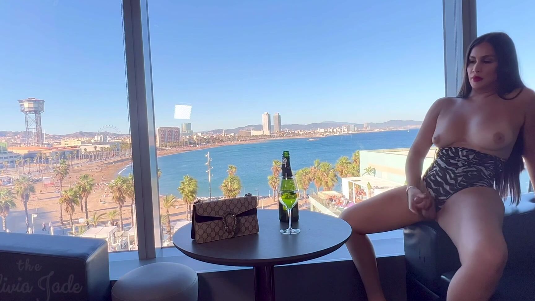 Theamericanjade I Was In Barcelona Spain Decided To Take A Moment To Stroke My Cock I Hope You Like The