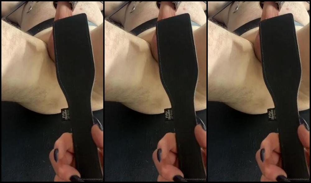 Ladydarkangeluk Onlyfans Taking A Paddle To The Balls Over And Over Session Clip
