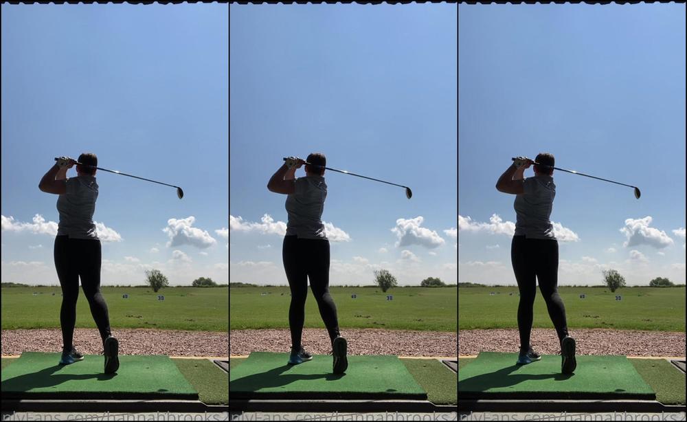 Hannahbrooks Super Fun Morning Filming Now Off To Hit Some Balls I M Super Happy With My Consi