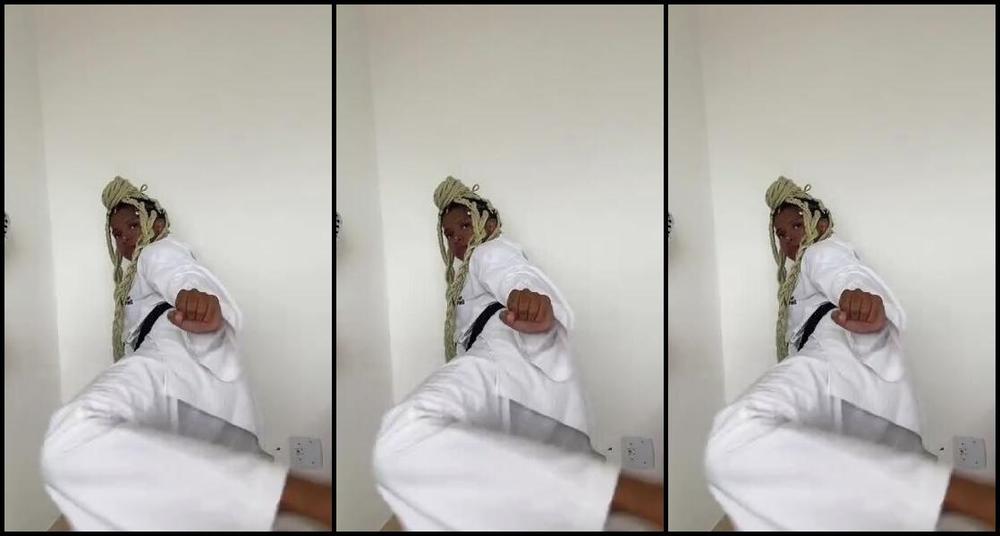 Erika Keylla Nicknamed Kellfemdom 01 25 2024 Onlyfans Video Black Belt Kicking Towards The Camera