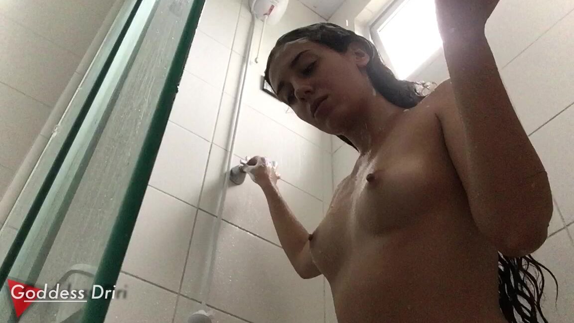 "GoddessDri" shower, hair washing, hairy armpits, pee, shower scenes Hot Shower Tease manyvids