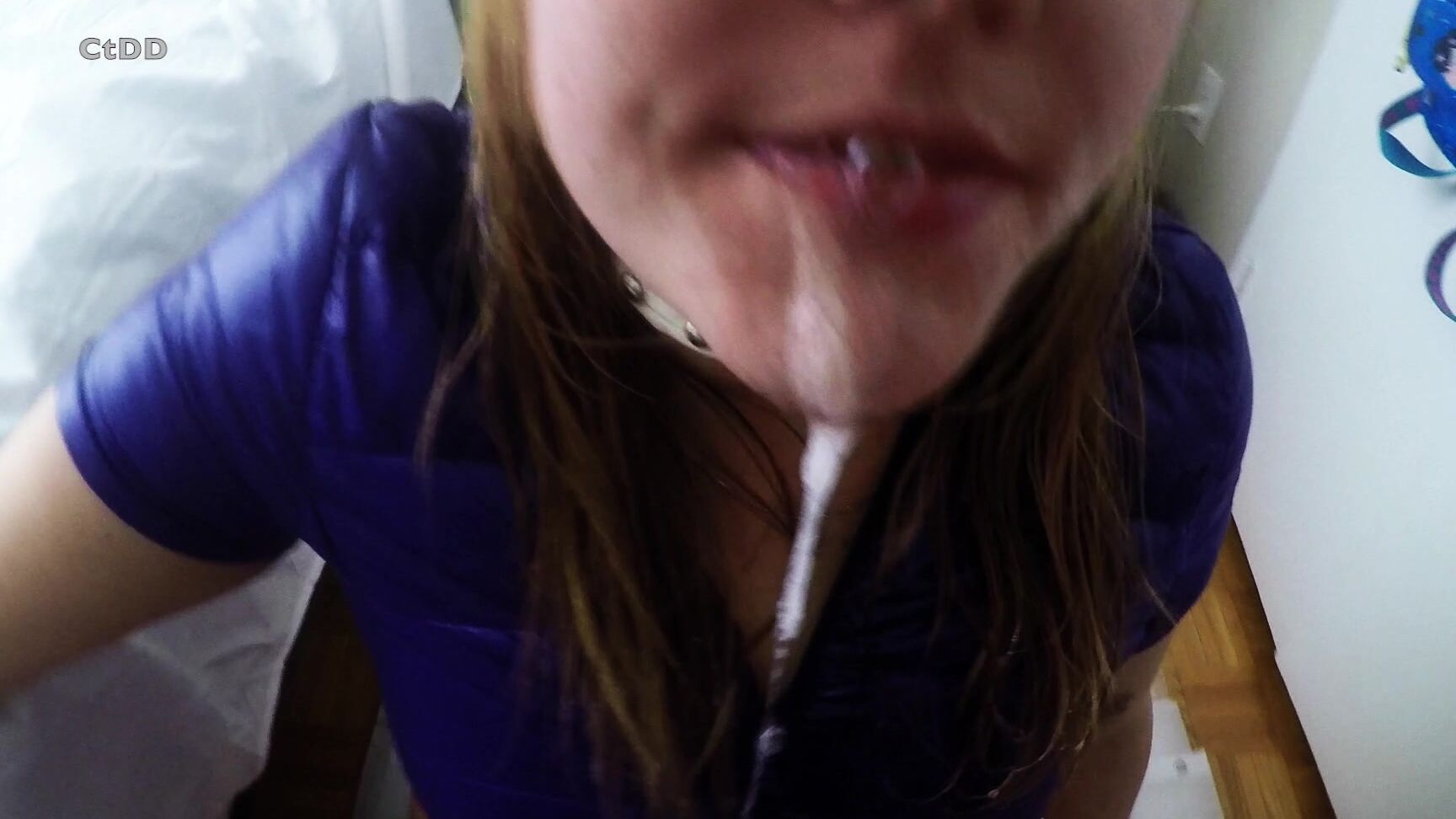 Dirtykristy Purple Down Jacket Pink Lolipop Facial