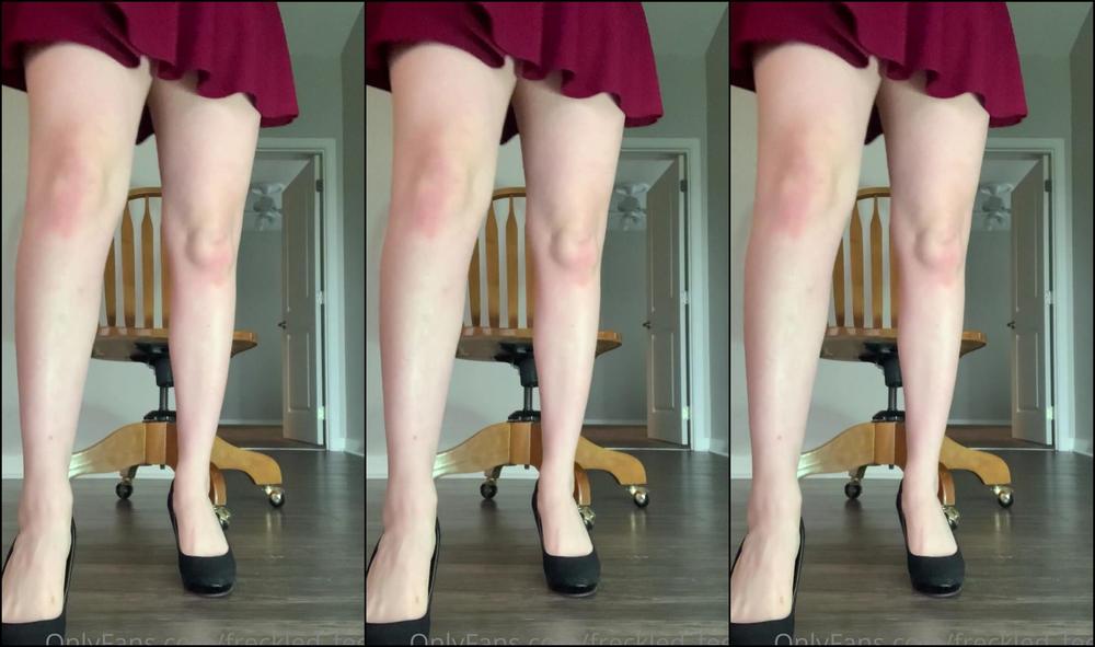 Freckled Feet Now Some Upskirt Heels Masturbation