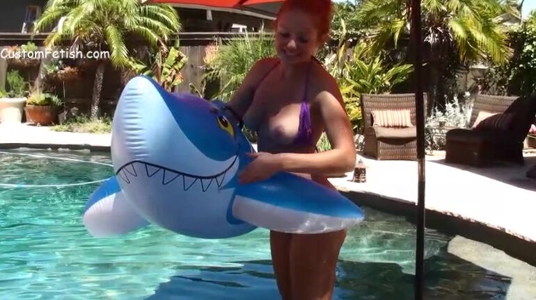 Custom Fetish Farrahs Inflatable Fun In The Pool