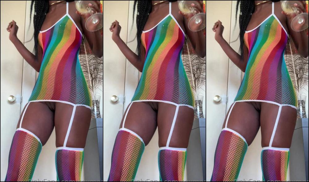 Sexmeat 384672202 06 02 2020 Just Vibing Dancing To Green Velvet My Bunny Buttplug And Rainbow Outfit Makes Me Feel