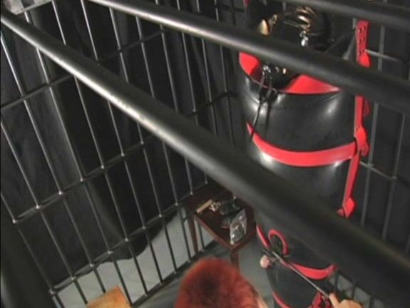 Heavy Rubber Jail Cell Suspension Pt 2 CBT Breath Play AliceInBondageLand AliceInBondageLand
