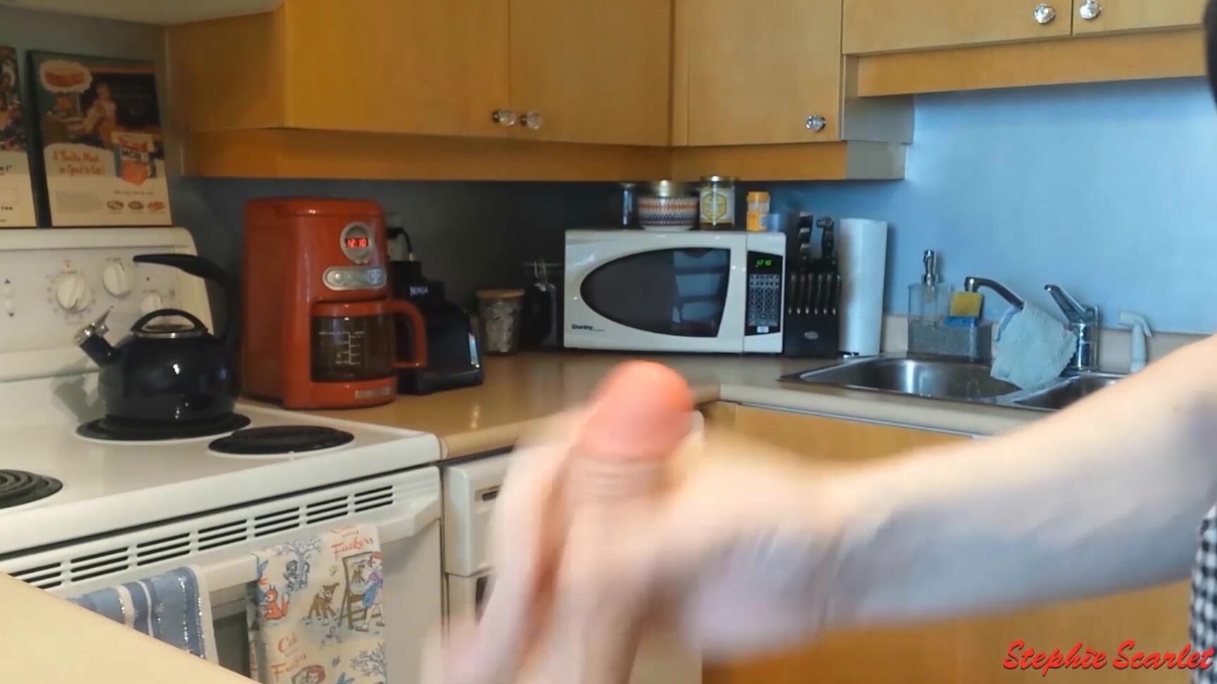 Mommy Roleplay, Femdom, Blowjob, Apron Fetish, Cumshots stephie scarlet tgirl stepmom gets naughty in kitchen ManyVids