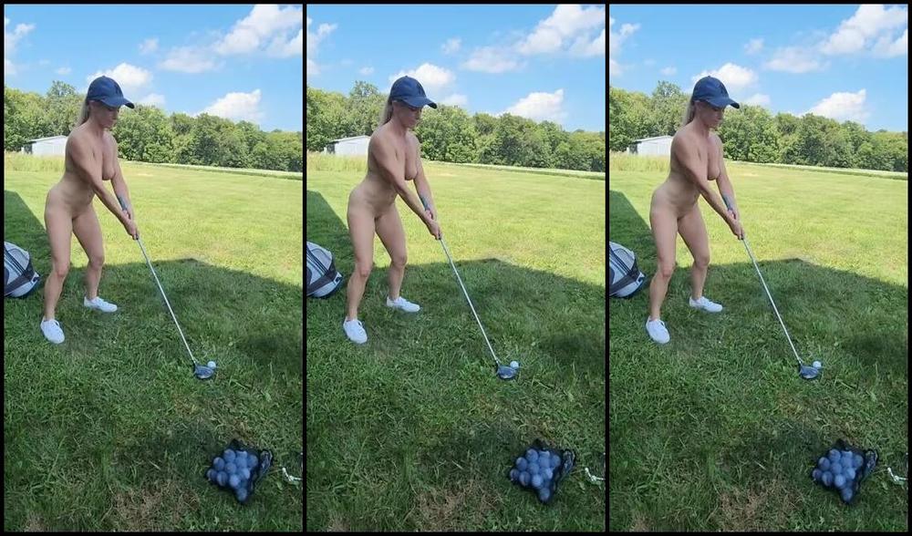 Claire Irons Nicknamed Claireirons Onlyfans 1St Time Swinging A Golf Club In 2 Years Wearing Clothes Affects My Swing