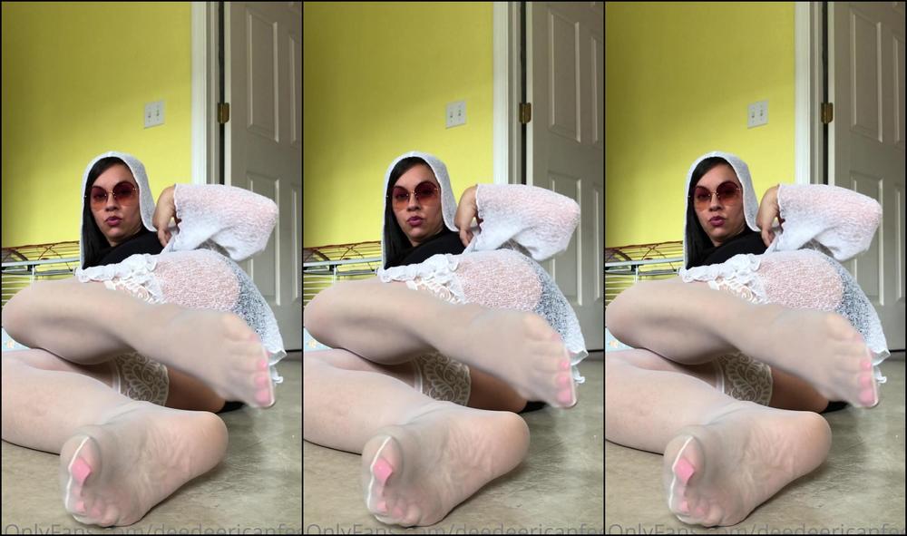 Deedeericanfeet As Requested White Thigh High Nylons