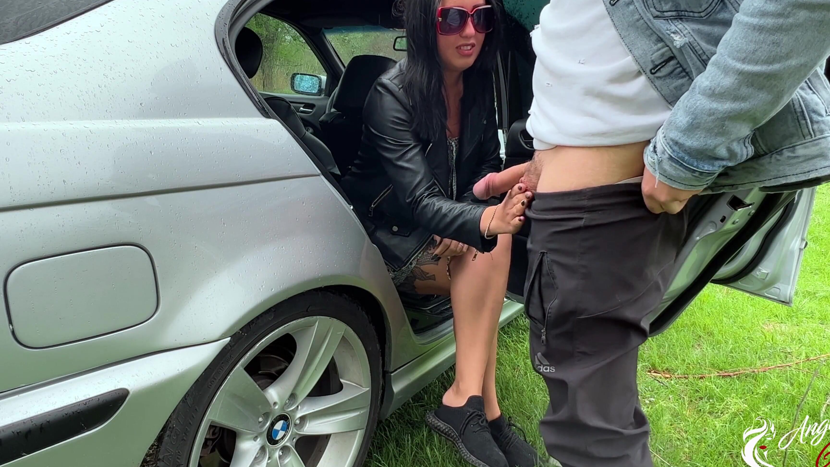 AnGelya G 119.Fucked a fellow traveler right next to the car and finished on the ass xhamster