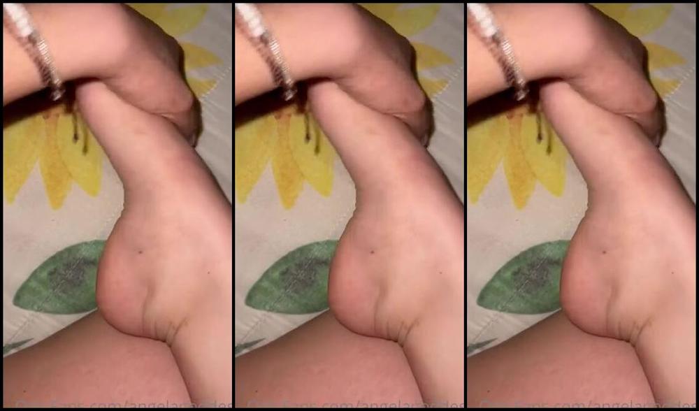 Goddess Angela Aka Goddessangelamx Onlyfans Putting Lotion On My Feet And Massaging Them After A Long Shift