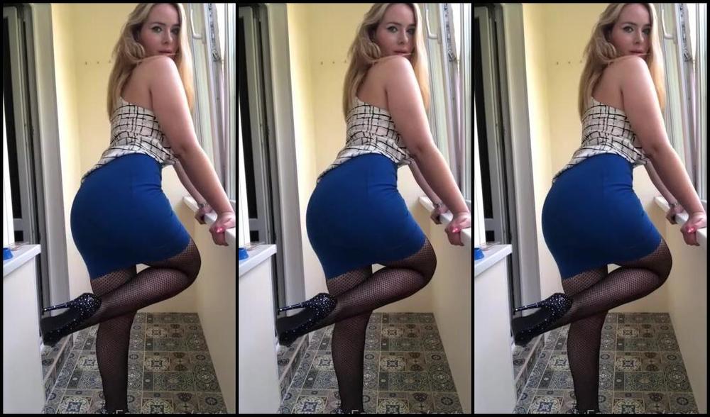 Cartyti Onlyfans Fishnet Pantyhose With Tight Skirt And Blouse Without Bra Hotp