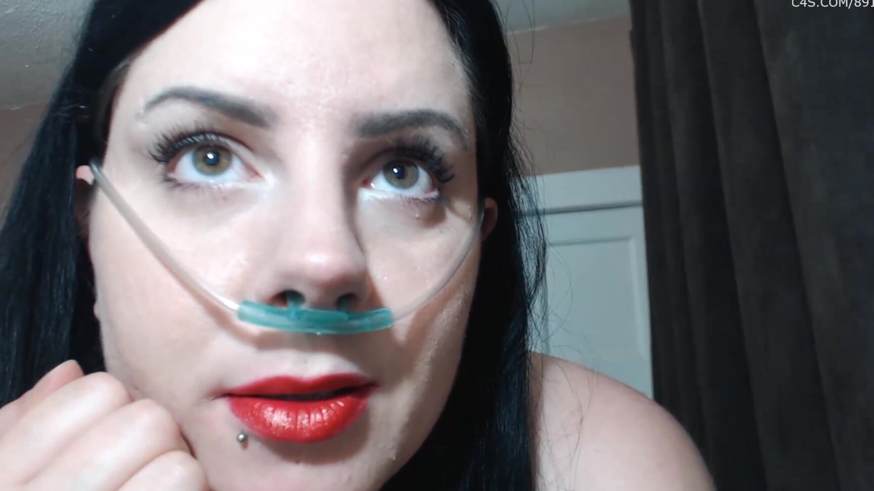 Booty U Nasal Cannula With Red Lipstick