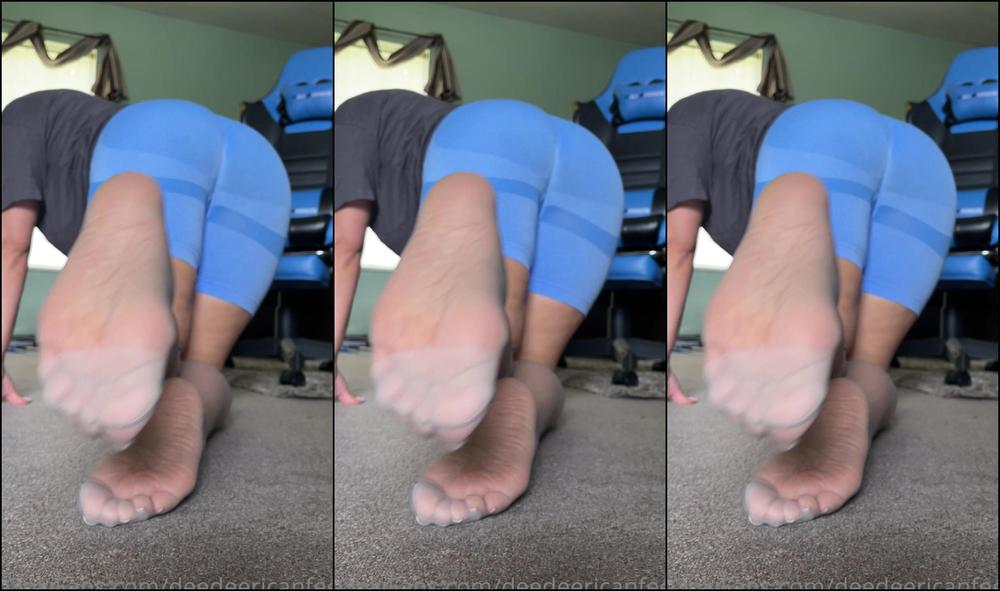 Deedeericanfeet As Requested In Thigh High Grey Nylons And For Those Who Always Ask Me To Twerk Sma