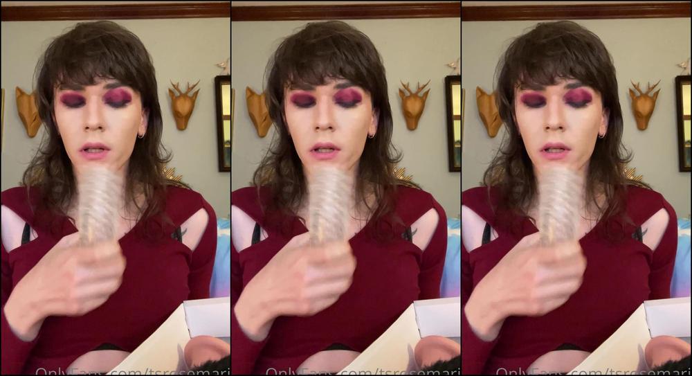 Tsrosemarie Silly Valentine S Day Eating Cum And Playing With A Dildo