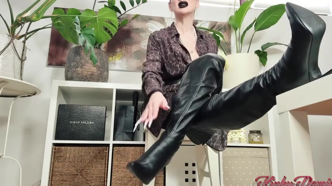 Kinkydomina Onlyfans This Clip Is Available For All My Vip Fans Sexy Leather Boots Worship Instructions For An Addict