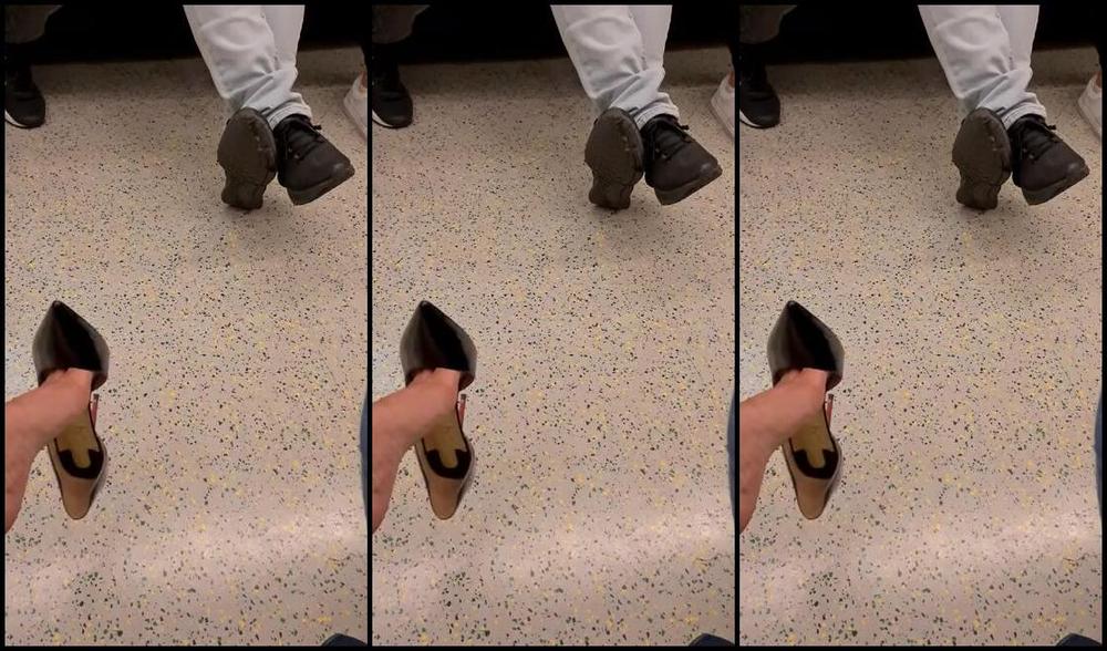 Feetbysherri Onlyfans Dangling On The London Underground In My Loubous
