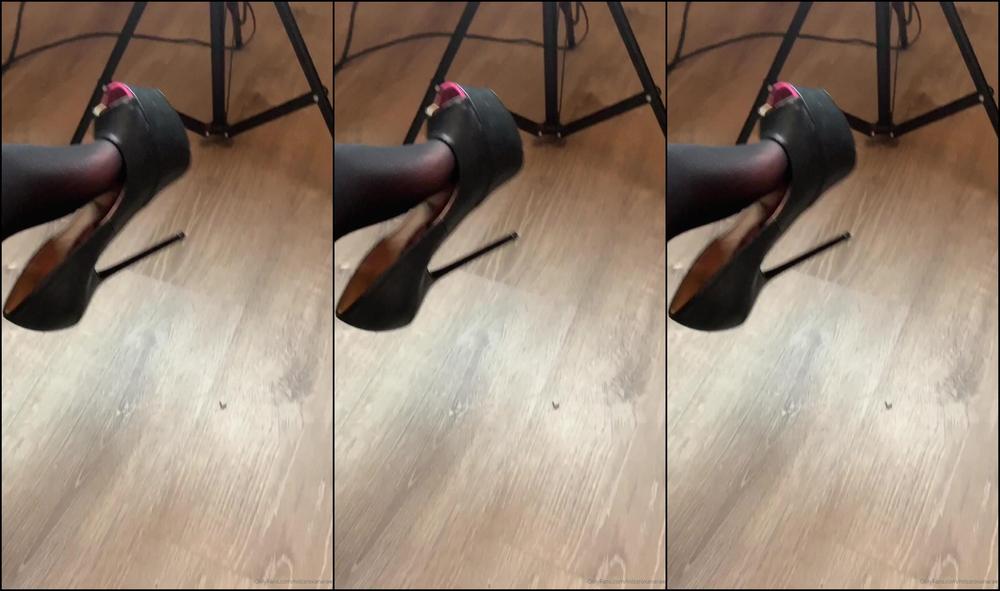 Missroxanarae Black Nylon Tease And Shoe Dangle