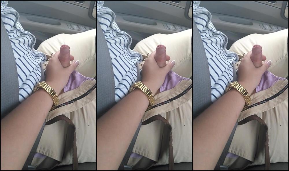 Annabellecums Giving Husband A Handjob While He Drives