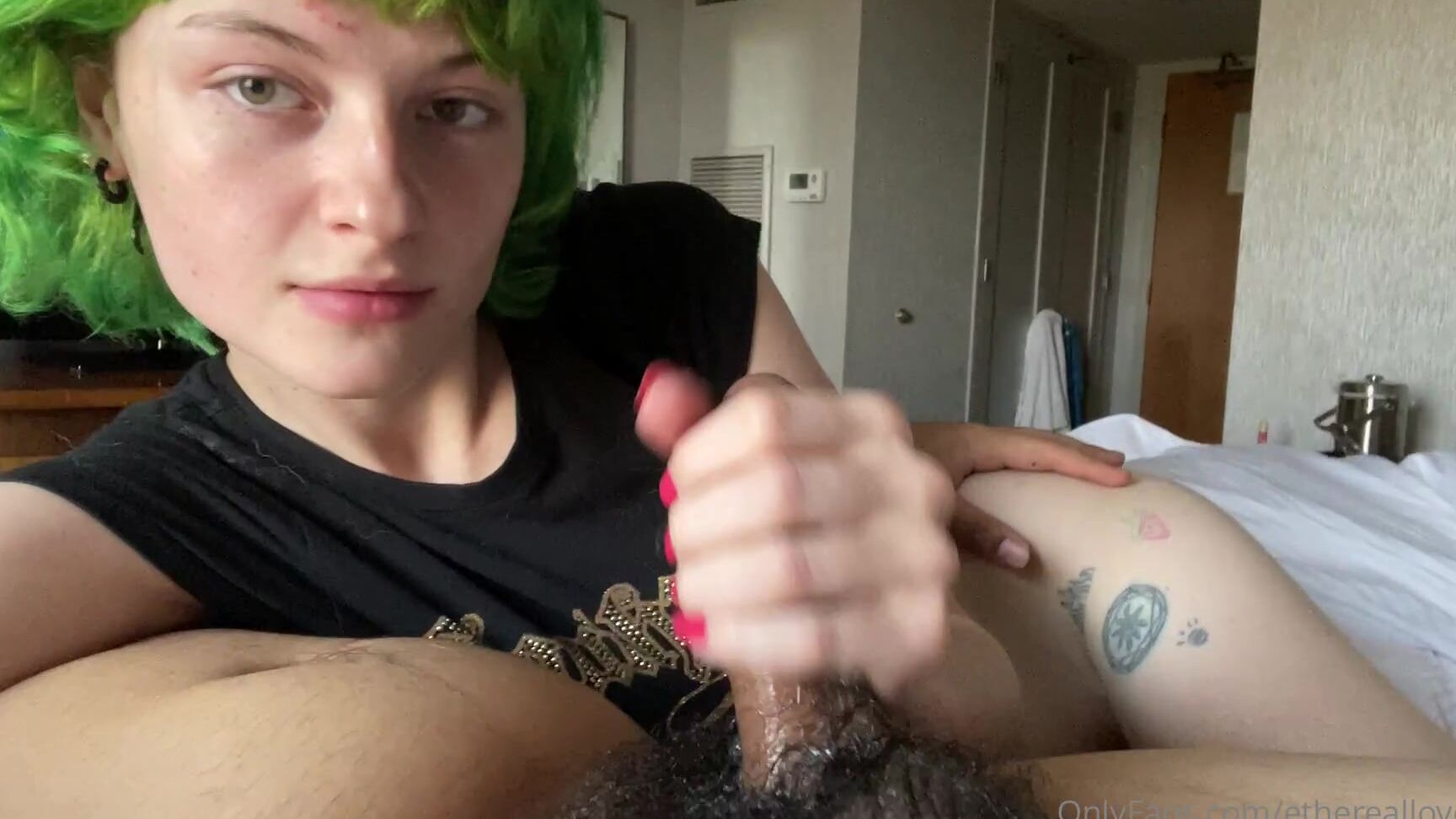 Ethereallovebug Giving That Black Cock A Handjob And Blowjob Bugdicklove