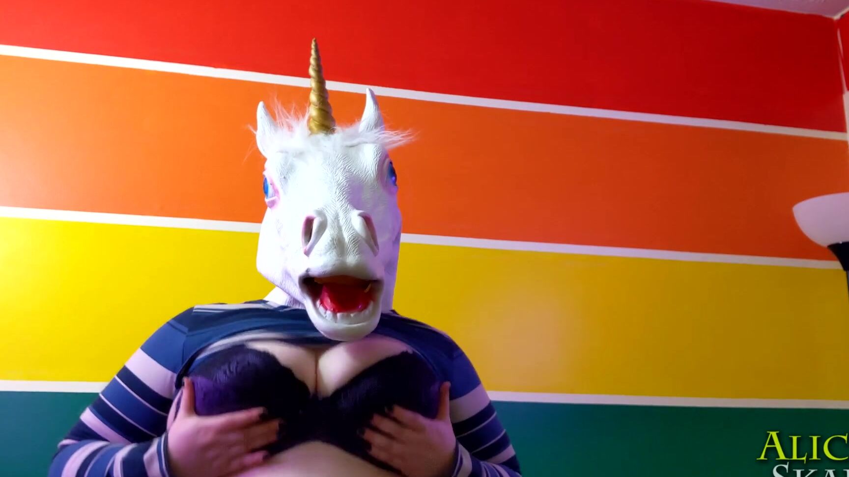 Aliceskary Boobies Joi In A Unicorn Mask