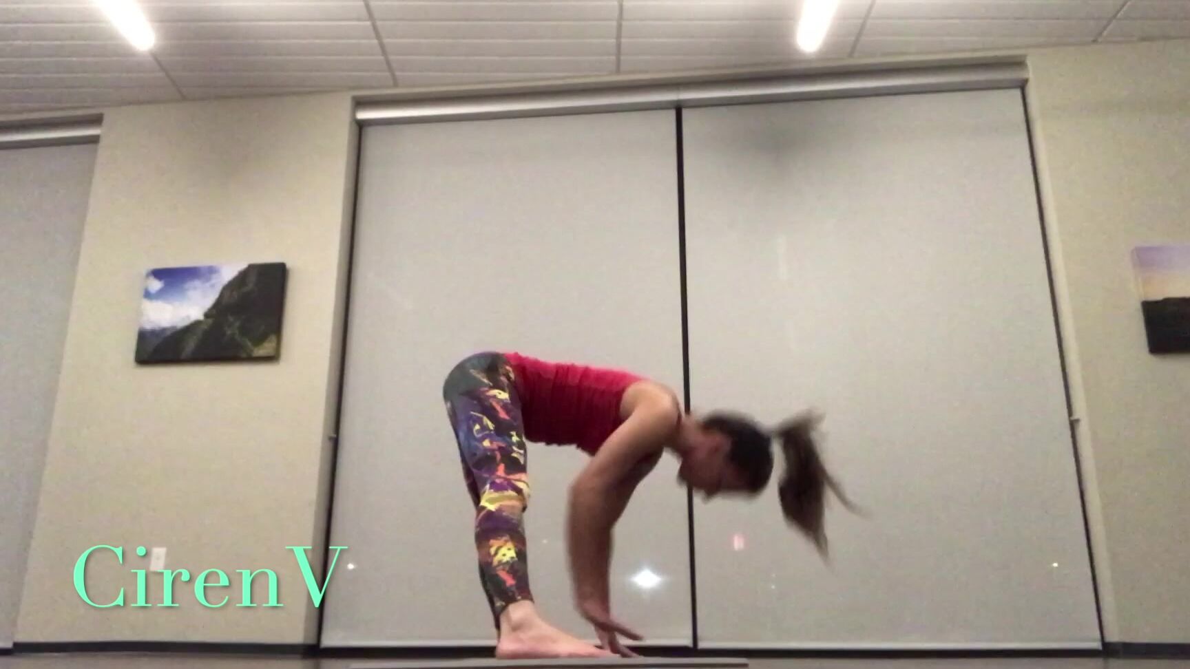 Fitness, Stretching, Tattoos, Yoga, Yoga Pants, SFW ciren verde fun yoga session ManyVids