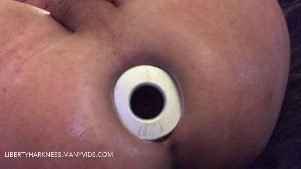 Anal Play, Butt Plug, Cockrings, Cumshots, Trans liberty harkness playing with metal anal plug and cum ManyVids