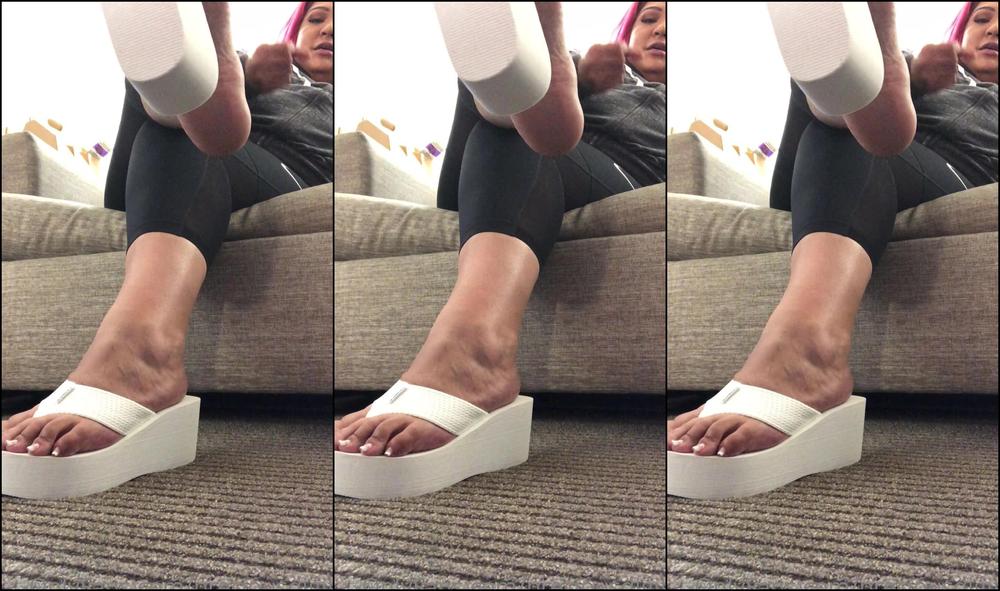 Preciousdigits White Platform Sandals For Your Viewing Pleasures