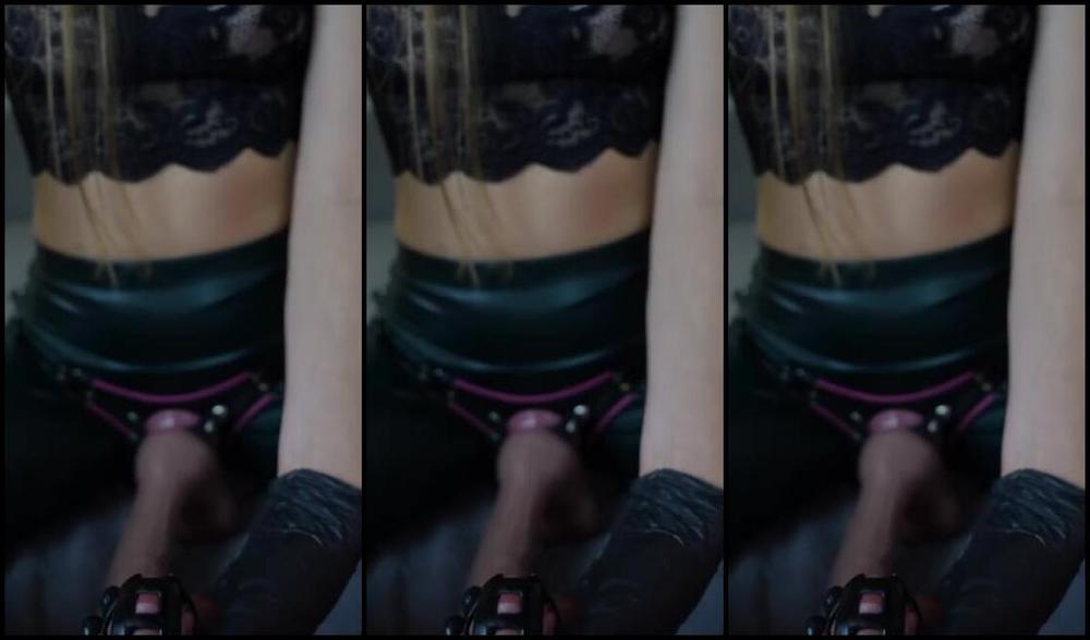 Femdomcouple Femdom 01 07 2024 Onlyfans Video Pegging Hubby In Green Leather Leggings Part 22 Enjoy His Pov Seeing The Locked And S