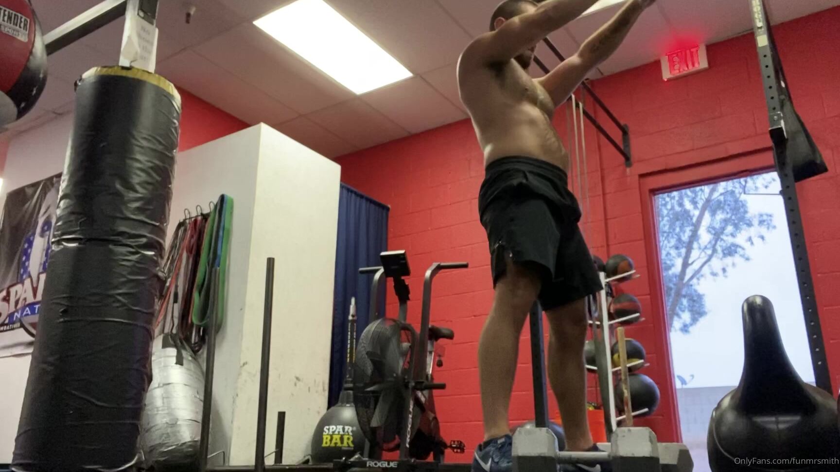 Funmrsmith Me Getting All Sweaty At The Gym Mind You This Is After An Hour Of Mitt Boxing And Alread