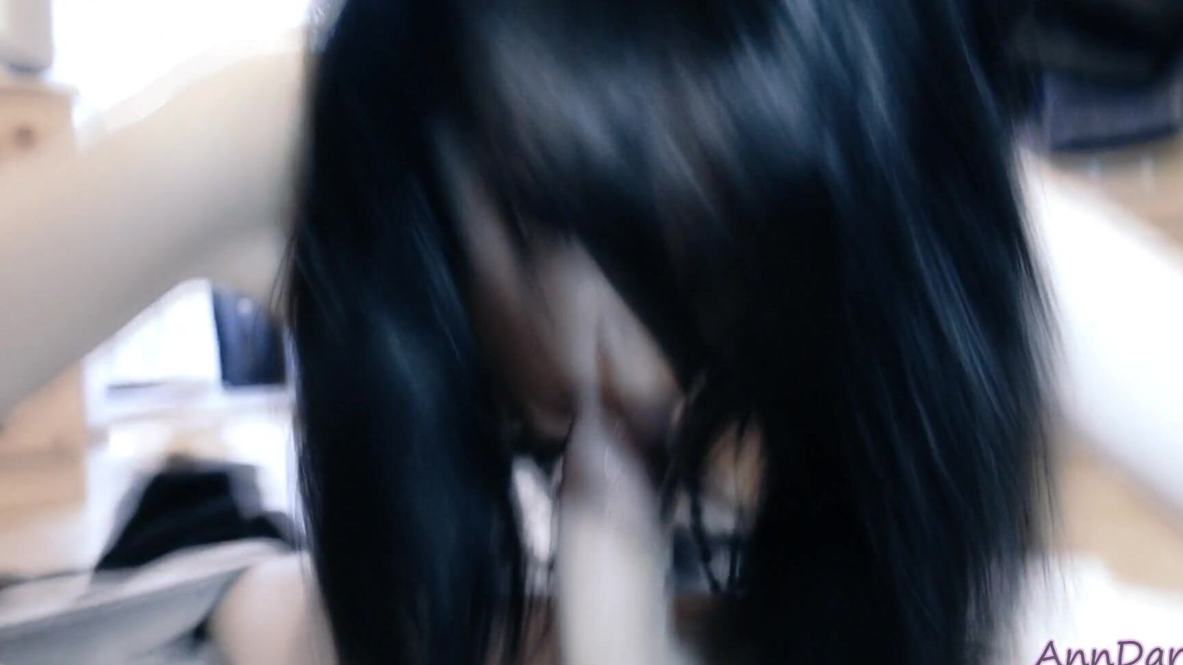 Anndarcy Gothic Girl Sucking Cock And Gets Facial