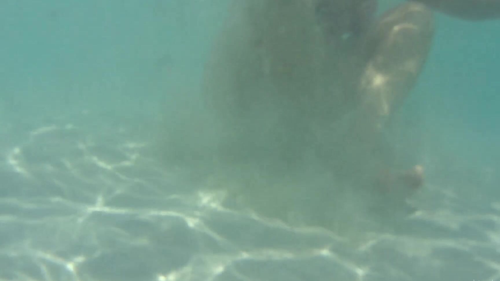Naughty Christine Underwater Play On Caribean Beach