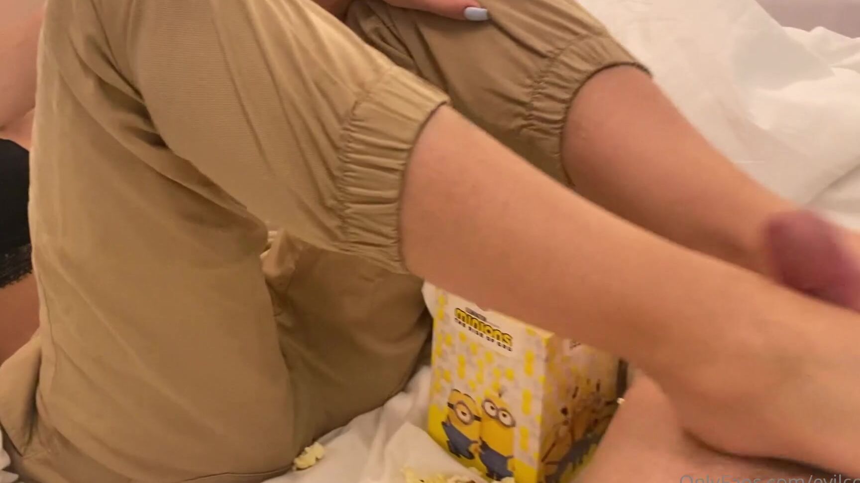 Evilcouple New Fake Cinestar Video With White Pedi Footjob Enjoy This Minute Video For Free