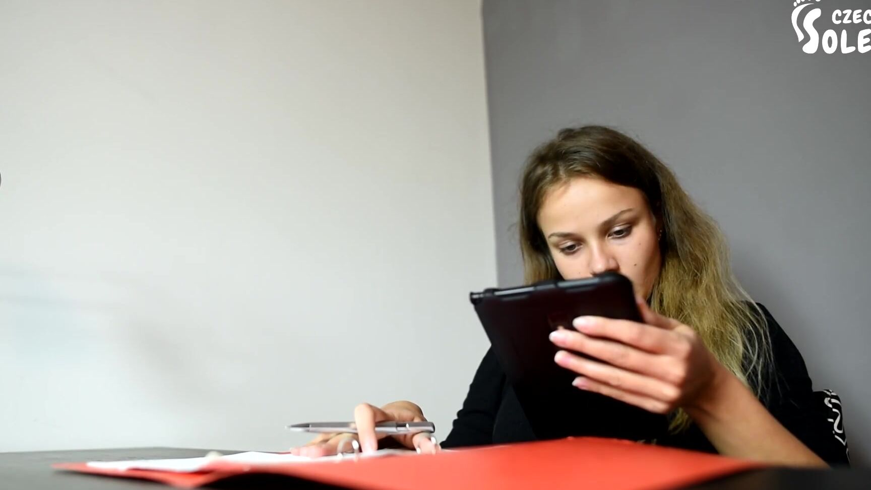 Czech Soles Under The Office Desk And At Her Sexy Feet And Heels (Boss Feet, Soles) Czech Soles