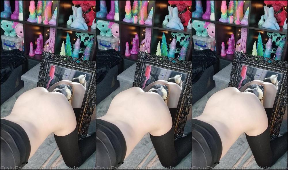 Little Pixie Kitten Riding Large Dovah From Phreak Club On The Mirror Do You Like Mirror Content