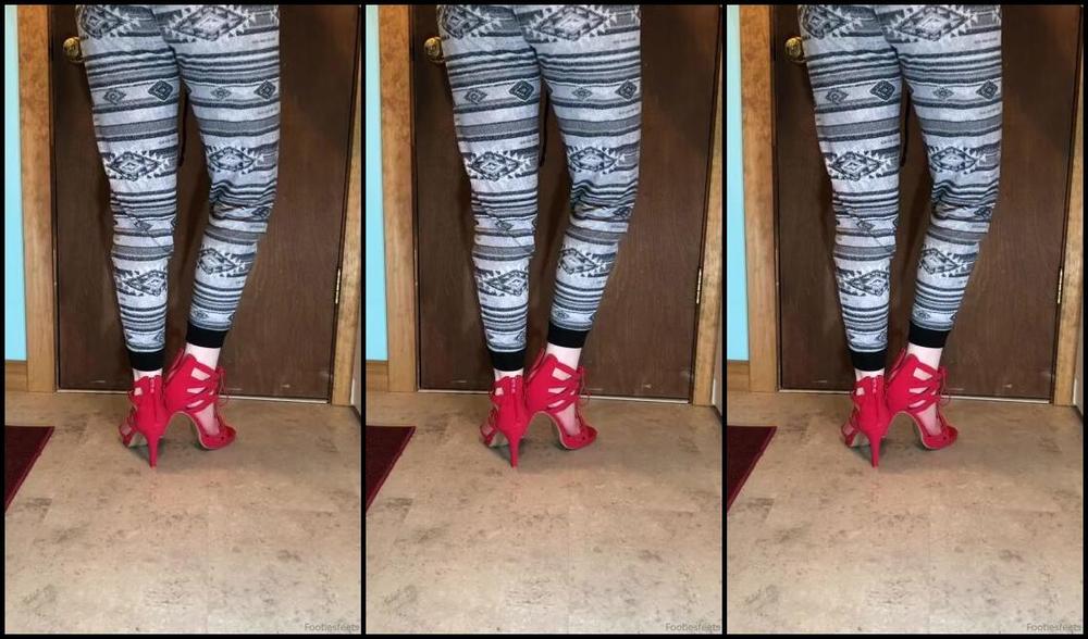 Delilah Nicknamed Footiesfeets Onlyfans Heel Tease I Love These Red Heels Match My Red Feet What Do You Want To See More Of Message Me 8Qh