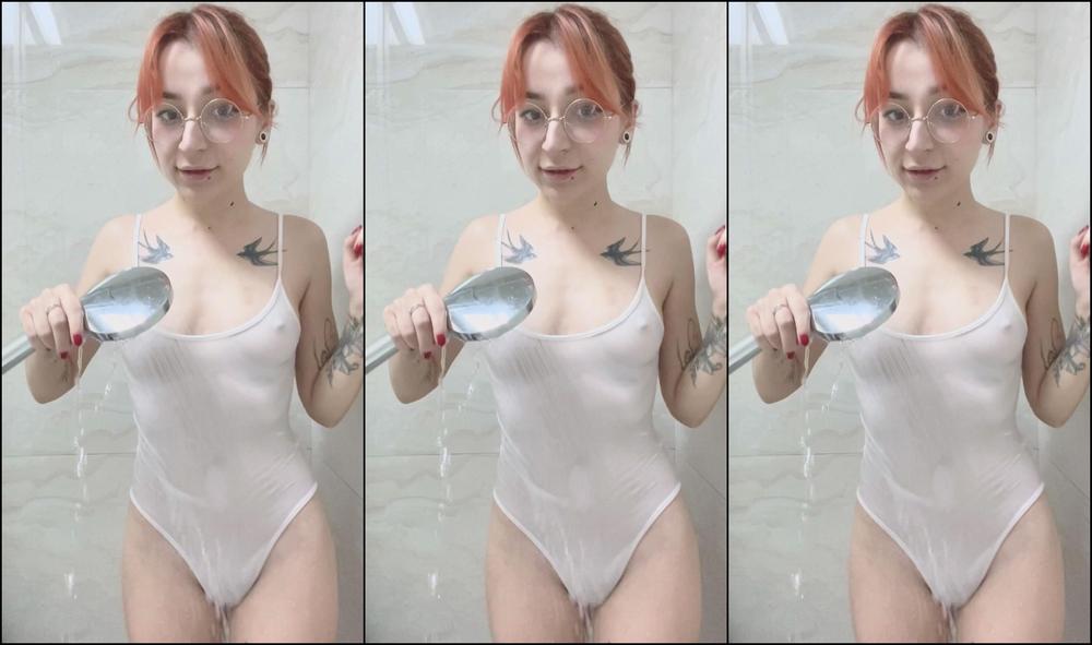 Cutielanalova Hot Gfe Shower Tease Wet And Soap Bodysuit