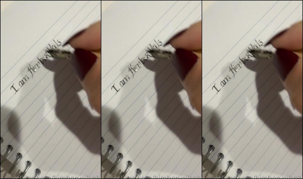 Kimberveilsplus Doing Some Writing With My Quill Also Just