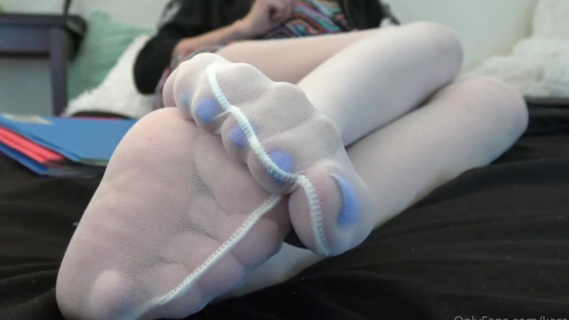 Karakinky Onlyfans White Pantyhose Footjob From Your Teacher
