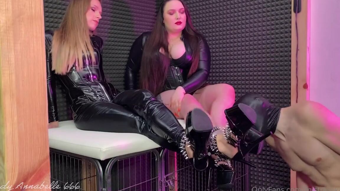 Mistresskarino Onlyfans Me And Ladyannabelle666 Had Dirty Spiked Shoes This Pathetic Slave Rafal39 Had A Job