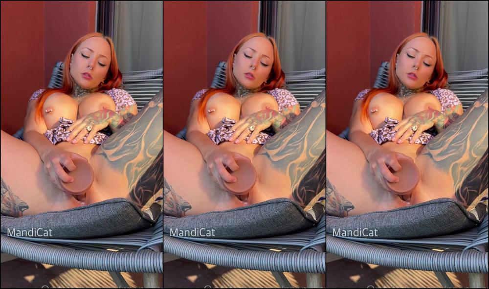 Mandicat Free Video Masturbating On My Balcony Creamypussy