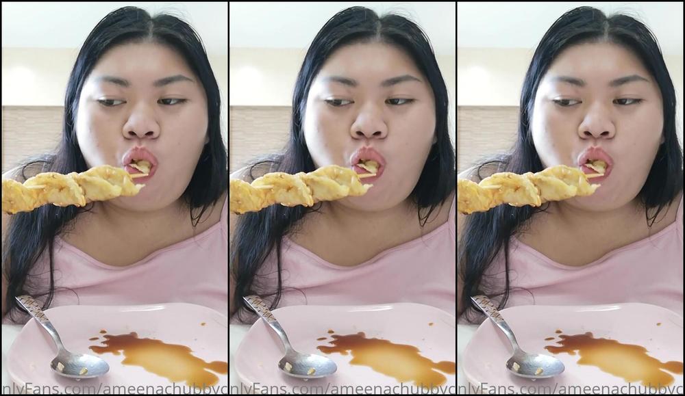 Ameenachubbycutie Stuffing My Face With American Fried Rice And