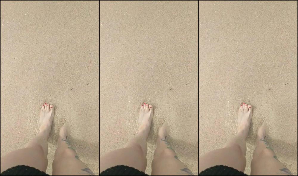 Raindegrey 89421850 11 19 2019 For All My Foot Fans A Fresh Red Pedicure And Walking In The Sand With Lapping Waves