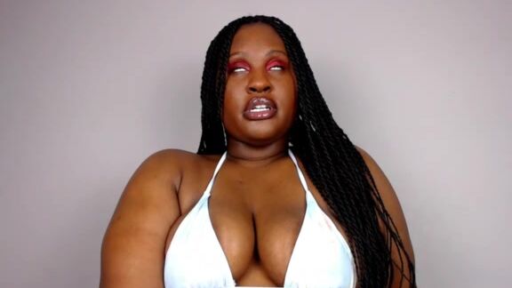 "UnfriendlyBlckHottie" big tits, ebony female domination, interracial, tit worship, virgin humiliation virgin white boy Manyvids