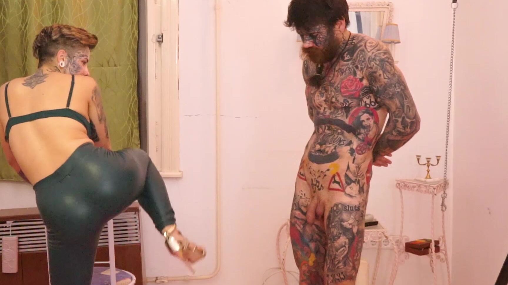 GymBabe - High Heels Kicking In The Stomach ManyVids