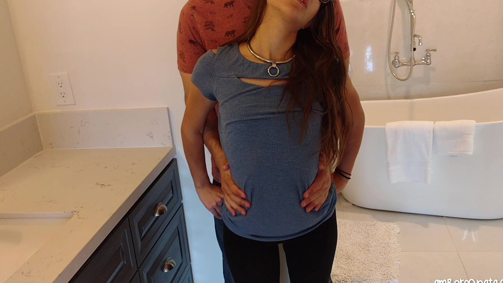 Sensual Domination, Slow Motion, Blowjob, Big Dicks, Small Tits amber sonata giving my friend some quick head ManyVids