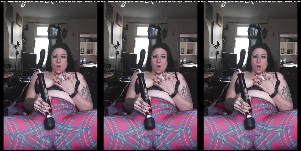 Tattooedmilfymama Hitachi Infront Of Livingroom Window