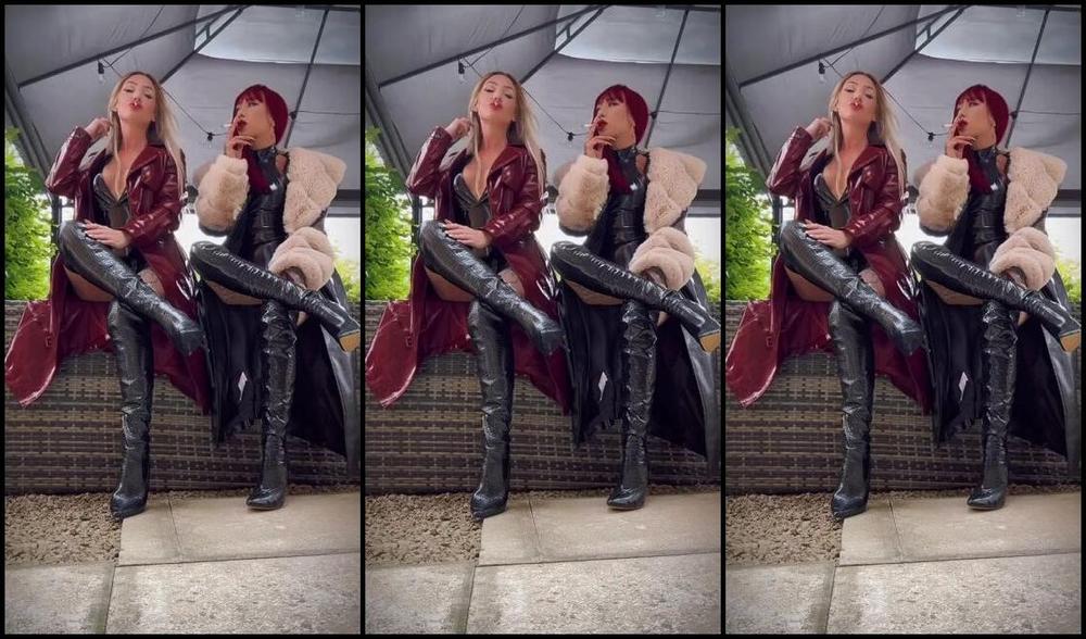 Queen Kinkerbell Nicknamed Kinkerbell23 Onlyfans Your Two Favourite Goddesss Dressed In Everything Tight And Shiny Head To Toe Enjoying Our Malboro N