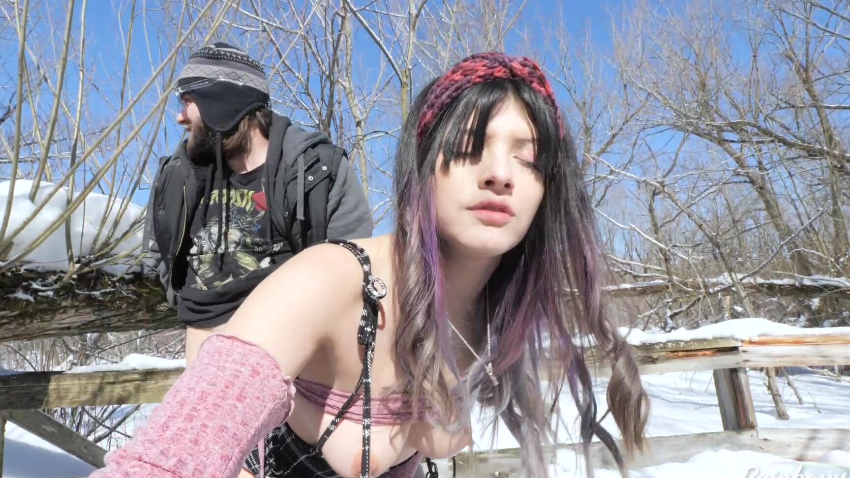 Rainbowslut Public Winter Fuck