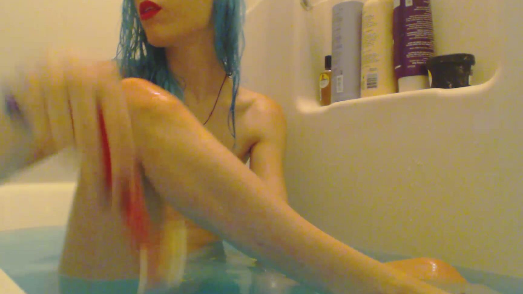 Bathtub Fetish, Shaving, Solo Female, Wet & Messy, Wet Look violetoctober shaving my legs ManyVids